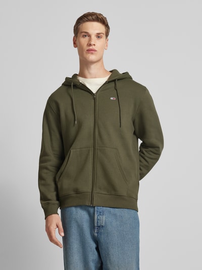 Tommy Jeans Regular Fit Sweatjacke mit Kapuze Oliv 4