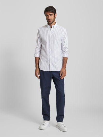 Jack & Jones Premium Freizeithemd mit Knopfleiste Modell 'LEWIS' Blau 1