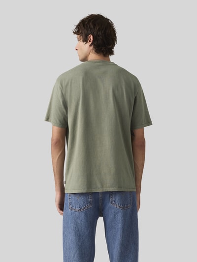 Levi's® damski t-shirt o kroju regular fit z bawełny Khaki 5