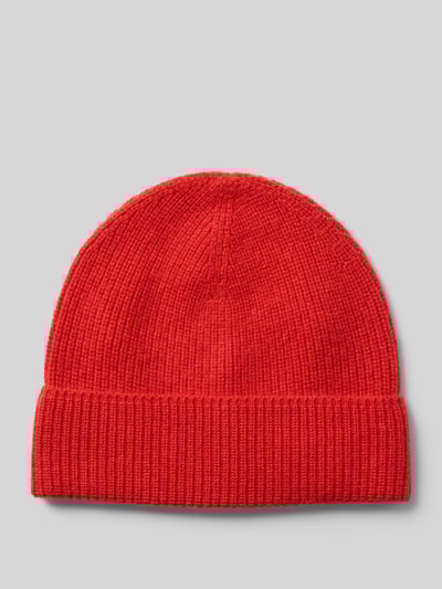 Christian Berg Woman Muts van puur kasjmier in gebreide look Rood - 1