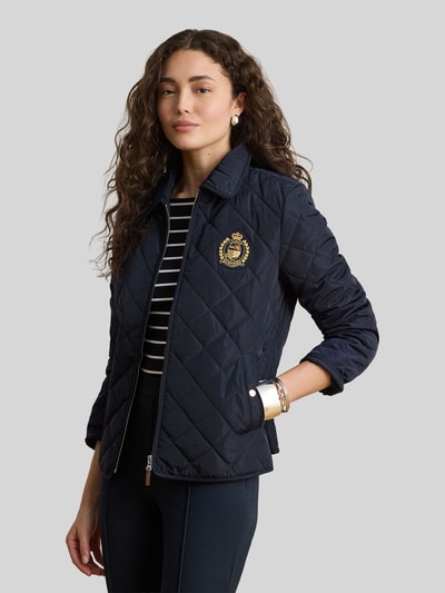 Lauren Ralph Lauren Kurtka pikowana o kroju regular fit z wyhaftowanym herbem Ciemnoniebieski 4
