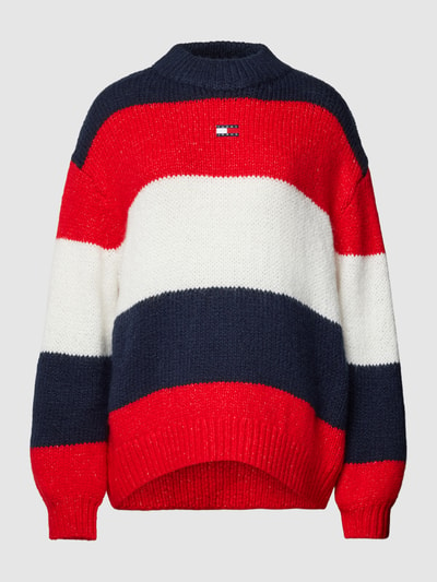 Tommy Jeans Sweter z dzianiny w stylu Colour Blocking Granatowy 2