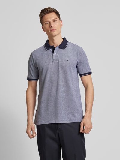 Fynch-Hatton Regular fit poloshirt met logostitching Marineblauw - 4