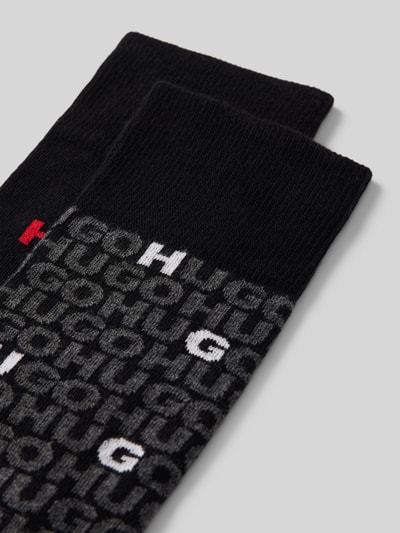 HUGO Socken mit Logo-Stitching im 2er-Pack Black 2