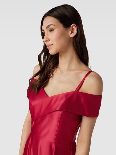 Christian Berg Cocktail Abendkleid im Off-Shoulder-Look Fuchsia Melange 3