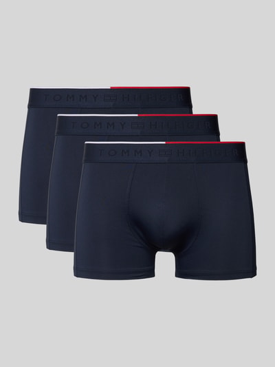 Tommy Hilfiger Boxershort met elastische band met logo in een set van 3 stuks Marineblauw - 1