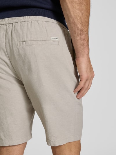 Scotch & Soda Regular Fit Shorts aus Baumwoll-Leinen-Mix Modell 'Seasonal core' Hellgrau 3