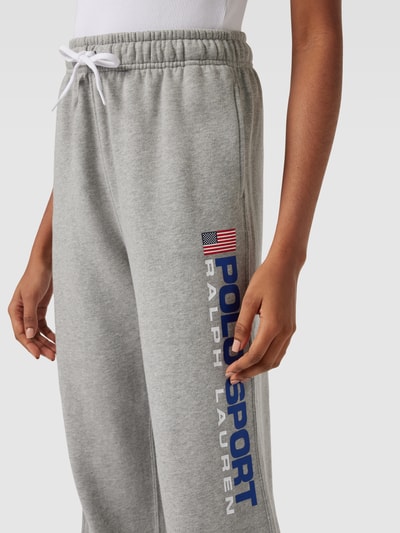 Polo Sport Sweatpants met labelprint Lichtgrijs - 3