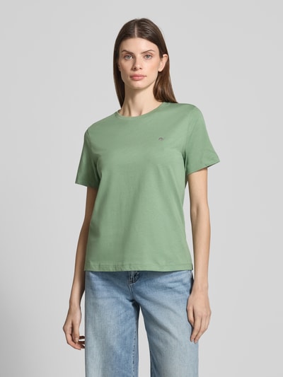 Gant T-Shirt mit Label-Stitching Mint 4