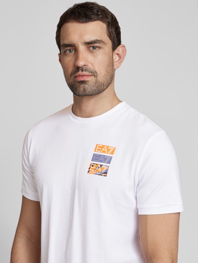 EA7 Emporio Armani T-shirt z nadrukiem z logo Biały 3