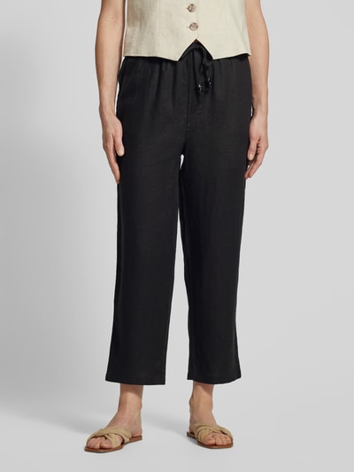 Mango Leinenhose aus reinem Leinen Black 4