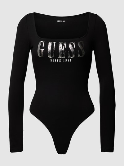 Guess Body z nadrukiem z logo model ‘HEVELINA’ Czarny 2