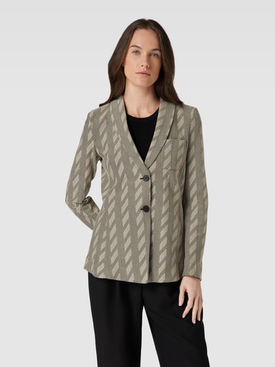 Emporio Armani Blazer mit Allover-Muster Beige 4