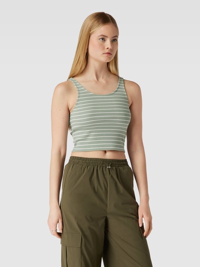 Only Crop Top mit Streifenmuster Modell 'NESSA' Mint 4