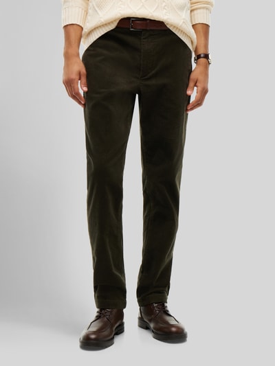 Tommy Hilfiger Slim Fit Cordhose aus Baumwoll-Mix Oliv 4