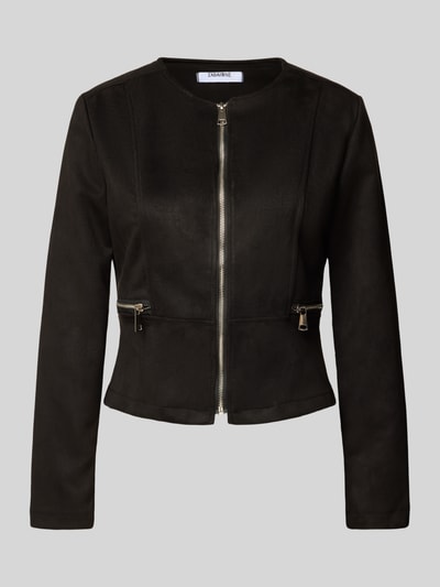 ZABAIONE Kunstlederjacke mit Zierreißverschluss Black 2