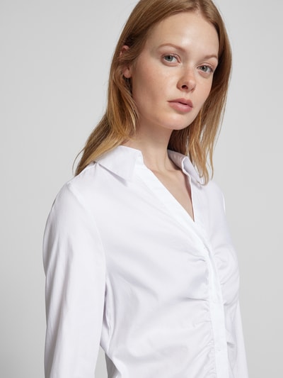 Zero Overhemdblouse met V-hals Wit - 3