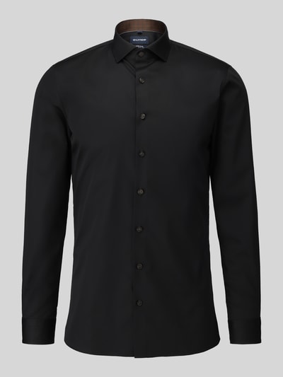 OLYMP No. Six Super Slim Fit Businesshemd aus Baumwoll-Mix Black 2
