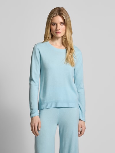 LIU JO SPORT Strickpullover mit Label-Stitching Hellblau 4