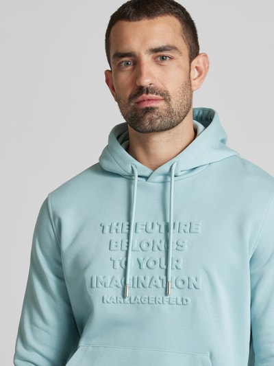 Karl Lagerfeld Hoodie mit Label-Stitching Hellblau 3