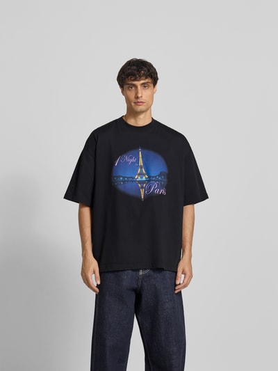 VETEMENTS Oversized T-Shirt mit Motiv-Print Anthrazit 4