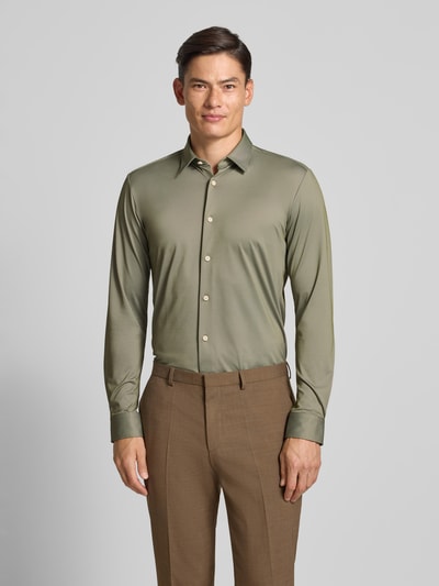 BOSS Slim Fit Businesshemd aus atmungsaktivem Material Gruen 4