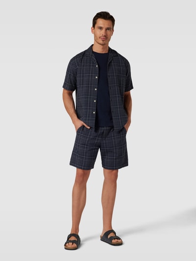 JAKE*S STUDIO MEN Shorts mit Karomuster Marine 1