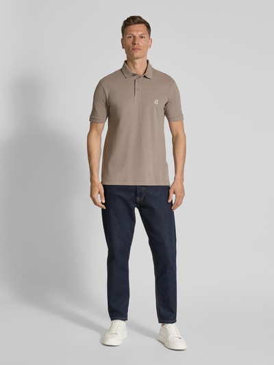 ARMANI EXCHANGE Koszulka polo z wyhaftowanym logo Szarobrązowy 1