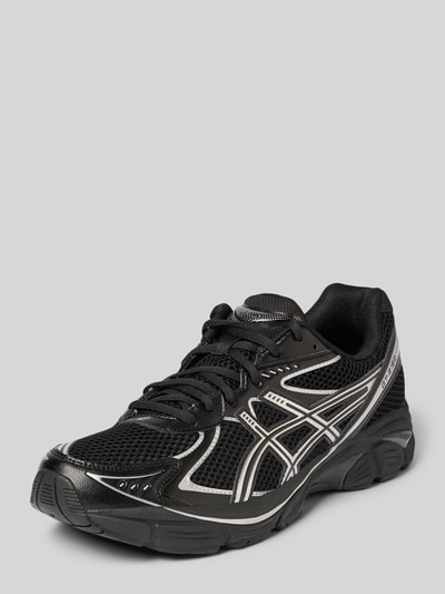 Produktfoto, Sneakersy z paskami w kontrastowym kolorze Model 'GT-2160' od ASICS TIGER, czarny, fakturowana podeszwa, wysokość obcasa: 4 cm, wysokość cholewki: 8 cm, szerokość w rozmiarze 44: 9 cm
