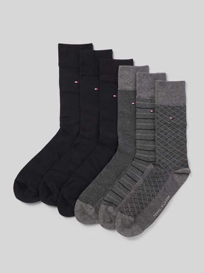 Tommy Hilfiger Socken aus Baumwoll-Mix im 6er-Pack Dunkelgrau 1