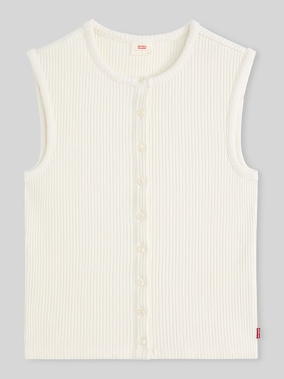 Levi's® Slim Fit Top in Rippstrick mit Knopfleiste Ecru 2