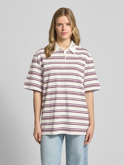 LeGer t-shirt z kołnierzykiem polo model 'Cora' Złamany biały 4
