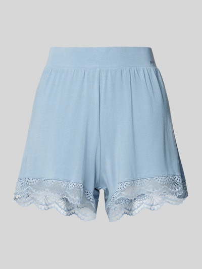 Skiny Pyjama-Shorts mit Spitzenbesatz Hellblau 1