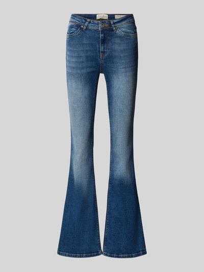 Produktfoto, blaue Flared Fit Jeans aus Baumwoll-Elasthan-Mix Modell 'MICHELLE' von Cars Jeans mit Washed-Effekten und 5-Pocket-Design