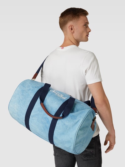 MC2 Saint Barth Weekendtas in batiklook, model 'JETLEG ROUND' Blauw - 1