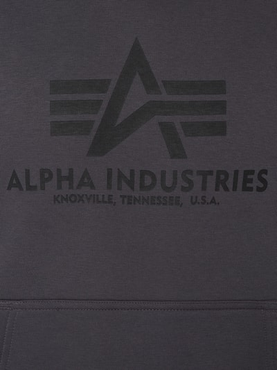 Alpha Industries Bluza z kapturem z nadrukiem z logo Ciemnoszary 5