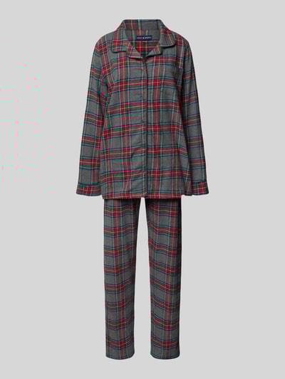 Happy Shorts Pyjama met reverskraag, model 'XMAS' Steengrijs - 1