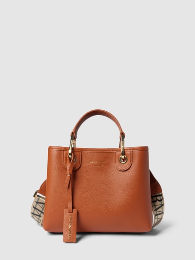 Emporio Armani Torba shopper z paskiem na ramię z logo model ‘ST.CERVO’ Camel 2