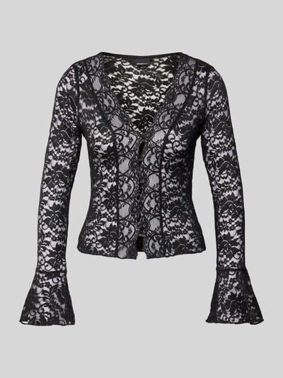 Gina Tricot Longsleeve mit Häkelspitze Black 2