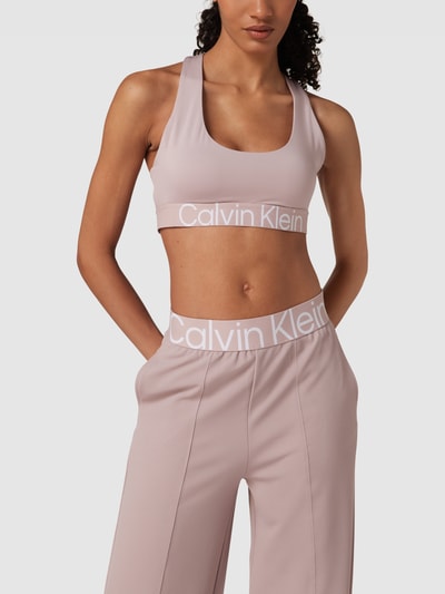 Calvin Klein Performance Bustier mit Racerback Modell 'Medium Support Sport' Rosa 4