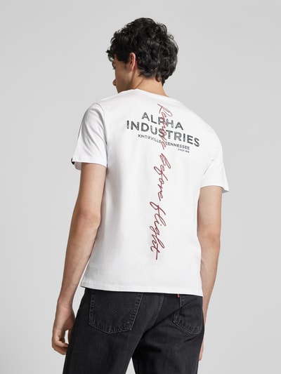 Alpha Industries T-shirt met logoprint Wit - 5