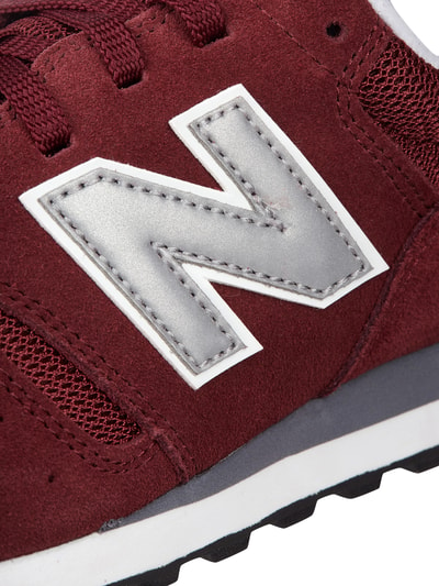 New Balance Sneakersy '373' ze skóry welurowej i siateczki Bordowy melanż 2