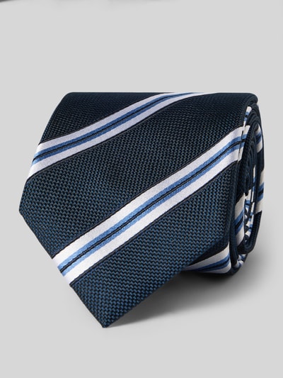 Monti Stropdas van puur zijde Marineblauw - 1