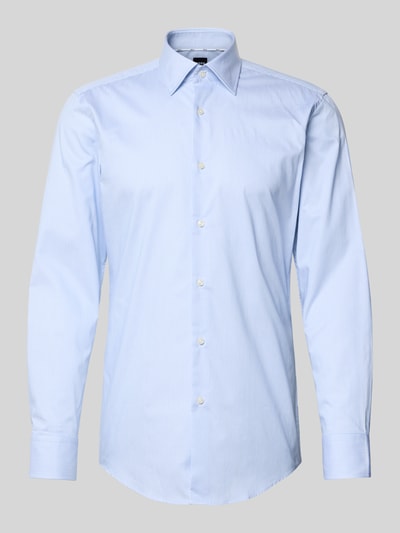 BOSS Slim Fit Businesshemd aus Baumwoll-Mix Modell 'HANK' Bleu 2