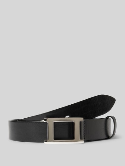 Vanzetti Skórzany pasek z klamrą na pin Czarny 1