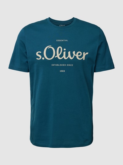 s.Oliver RED LABEL T-Shirt mit Label-Print Petrol 2