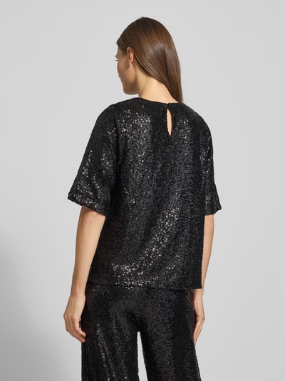 ICHI Blouseshirt met V-hals, model 'FAUCA' Zwart - 5