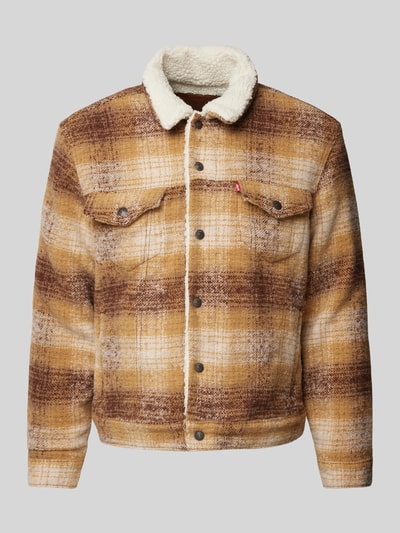 Levi's® Sherpa Jacket mit Kentkragen Modell 'PLAID' Beige 1