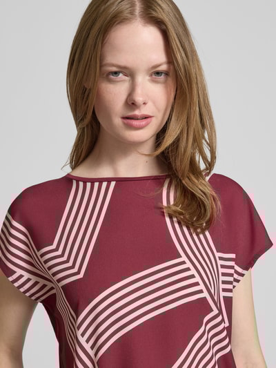 OPUS T-Shirt mit U-Boot-Ausschnitt Modell 'Sabethi' Bordeaux 3