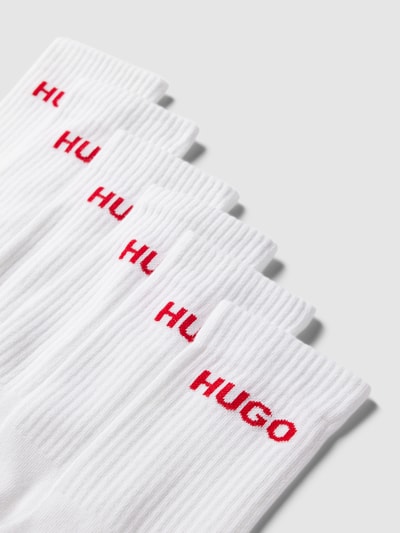 HUGO Sokken met labelprint in een set van 6 paar Wit - 2